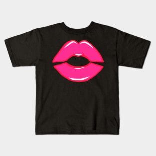 Full lips girlie lips kissing mouth red mouth lip Kids T-Shirt